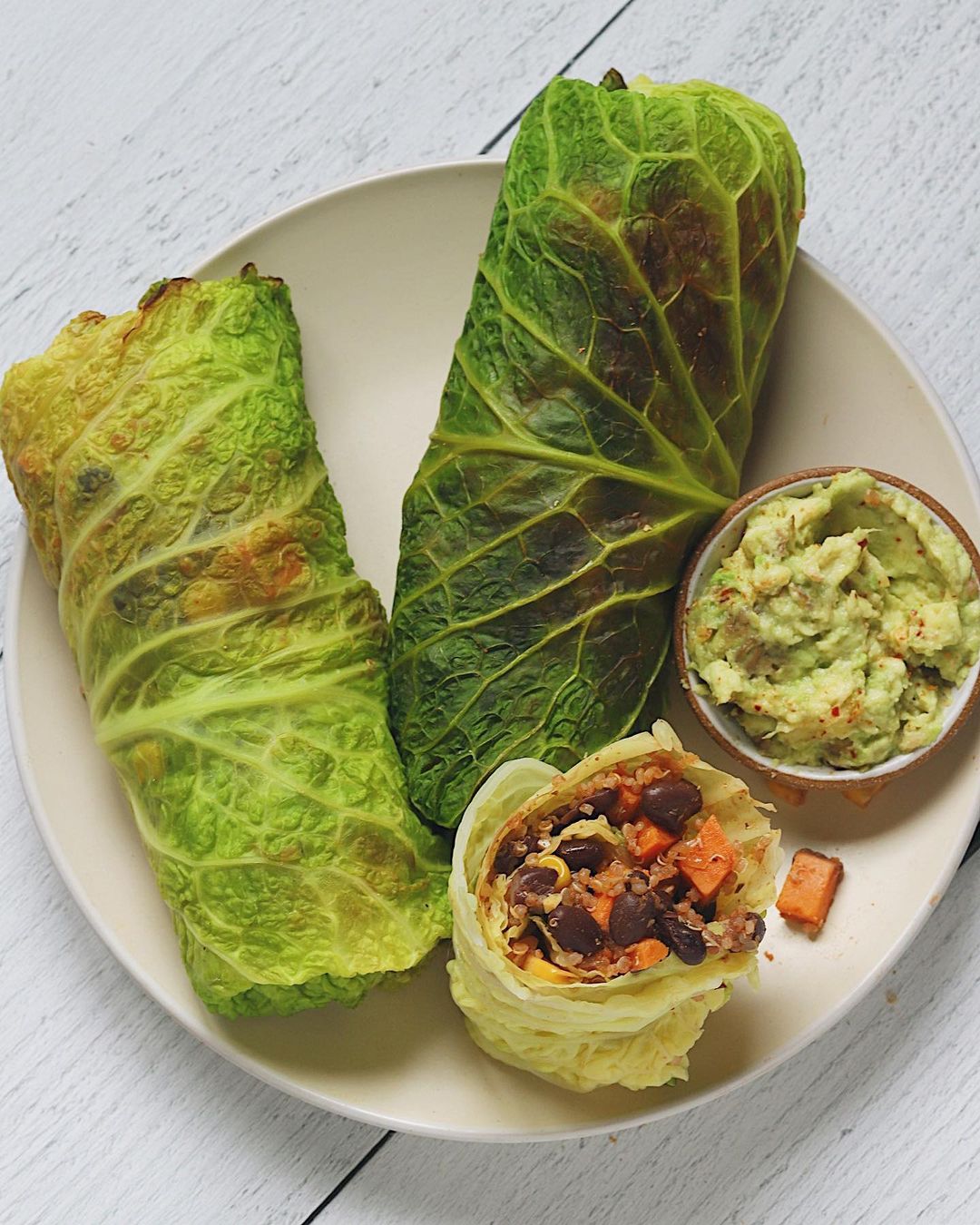 Green Goddess Burritos with Cabbage