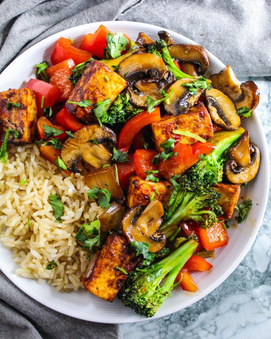 Baked Tofu Vegetable Stir Fry