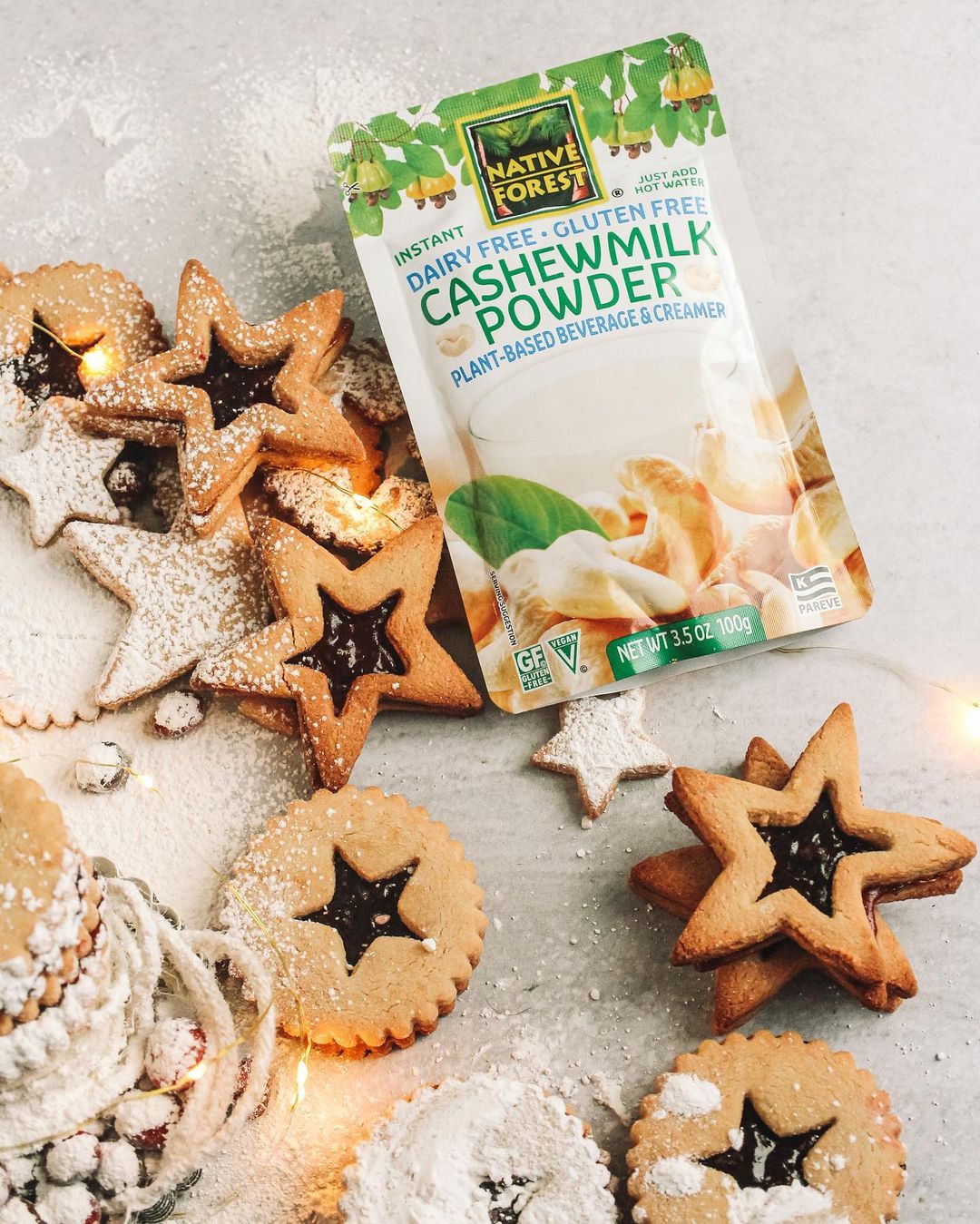 Vegan Paleo Cashew Milk Linzer Cookies