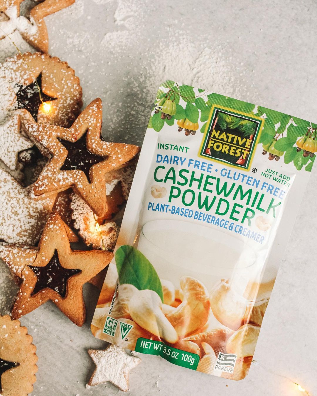Vegan Paleo Cashew Milk Linzer Cookies