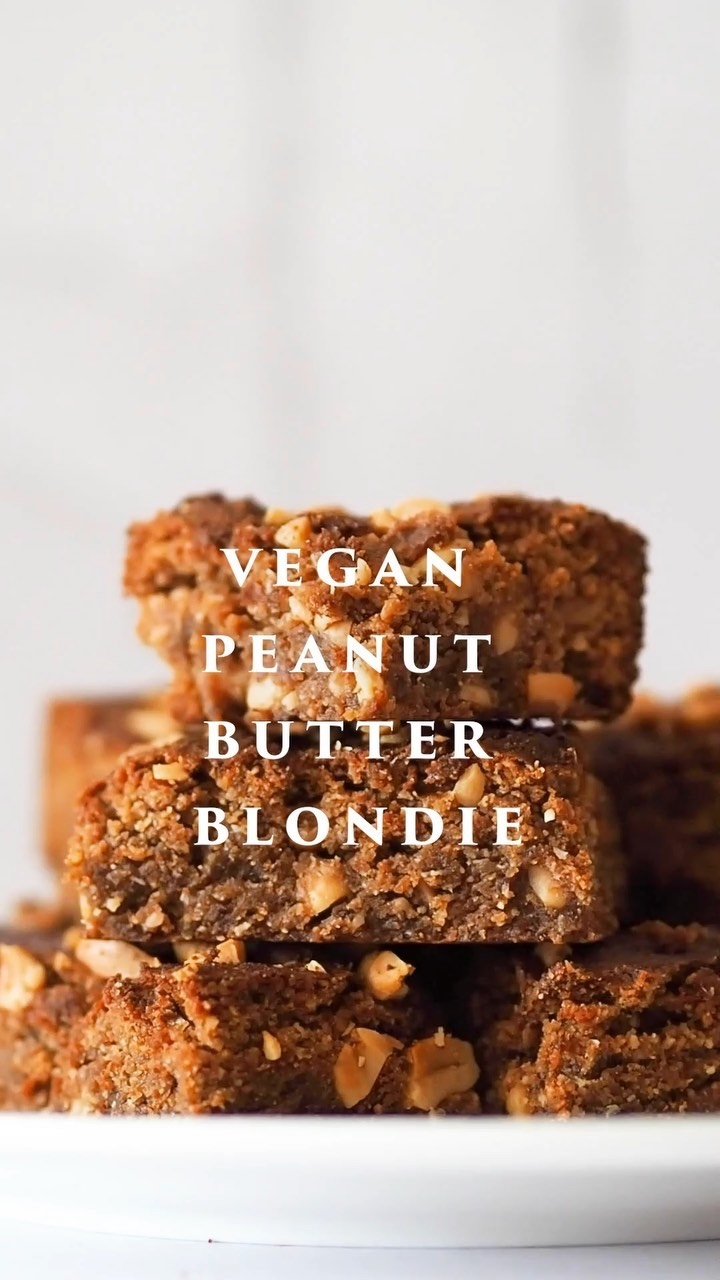 Vegan Gluten-Free Peanut Butter Blondies