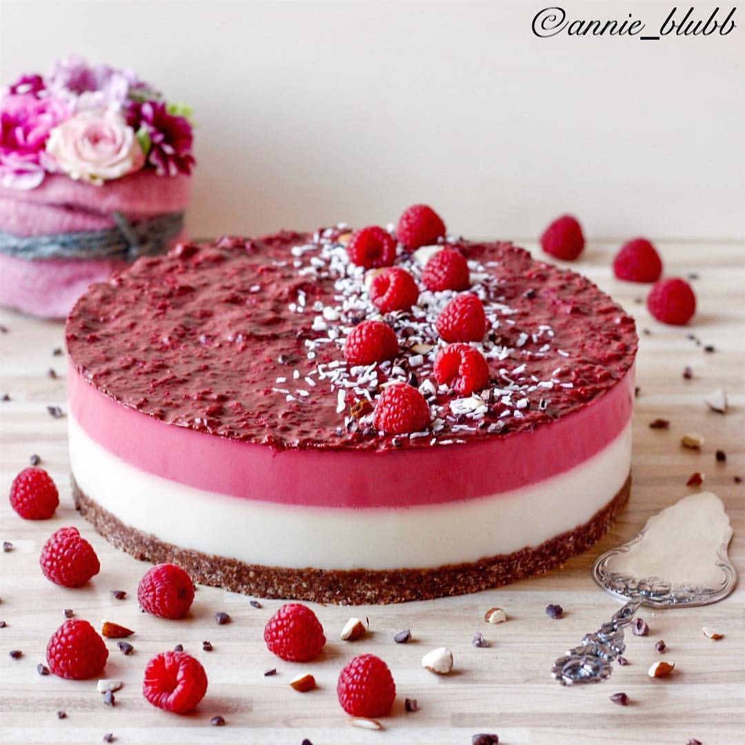 Vegan Raspberry White Chocolate No Bake Cake Inspired