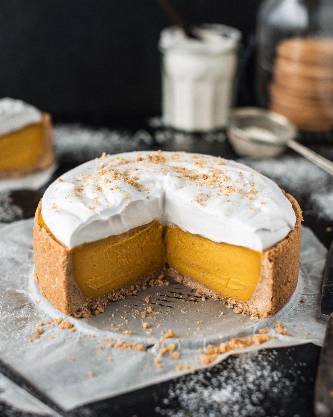 Vegan Pumpkin Cheesecake with Cashew Cream