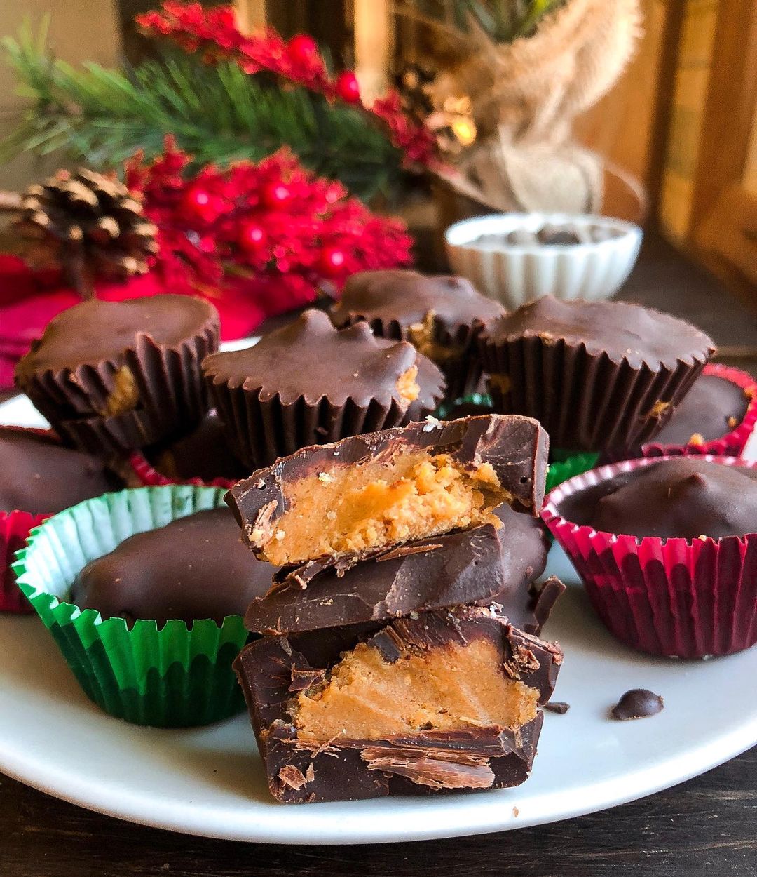 Homemade Gingerbread Peanut Butter Cups