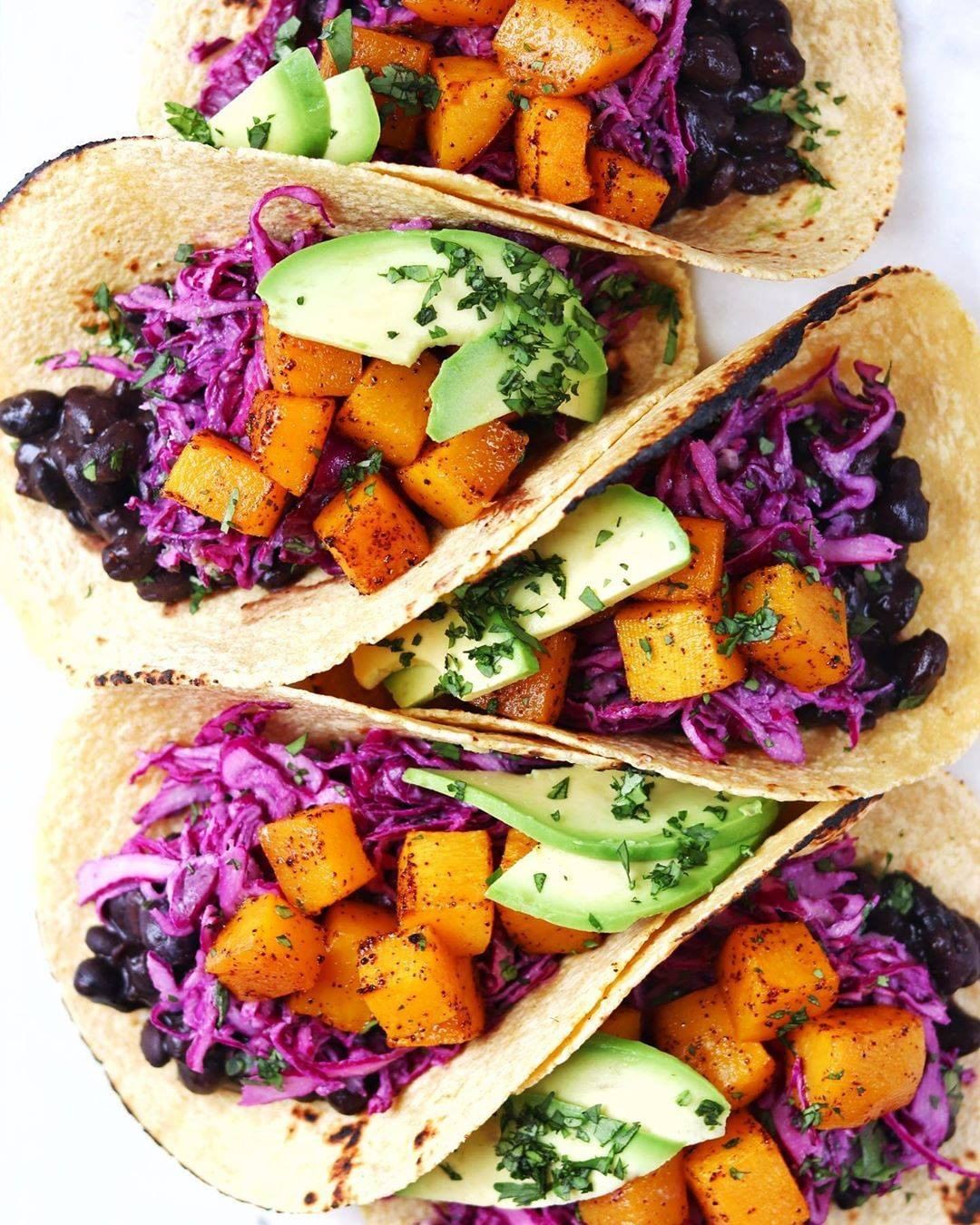 Butternut Squash and Black Bean Tacos (Vegan, Gluten Free)