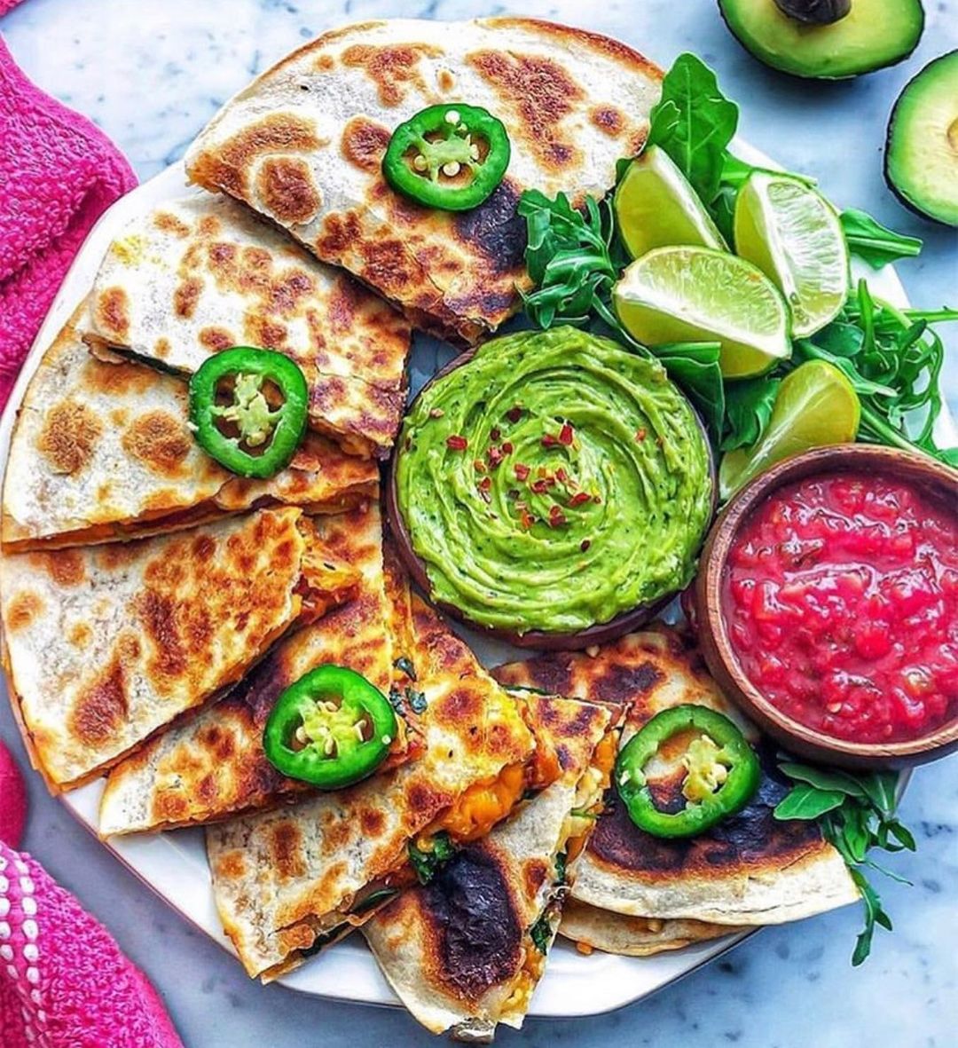 Vegan Veggie Quesadillas with Grilled Vegetables