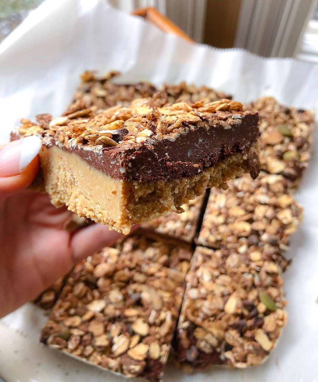 Low Sugar Chocolate Cashew Butter Bars Yet