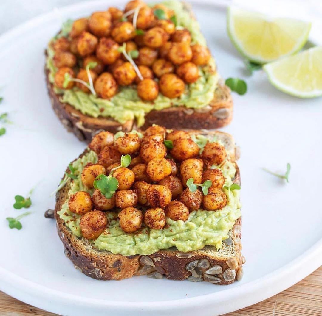 Spiced Chickpea and Avocado Toast