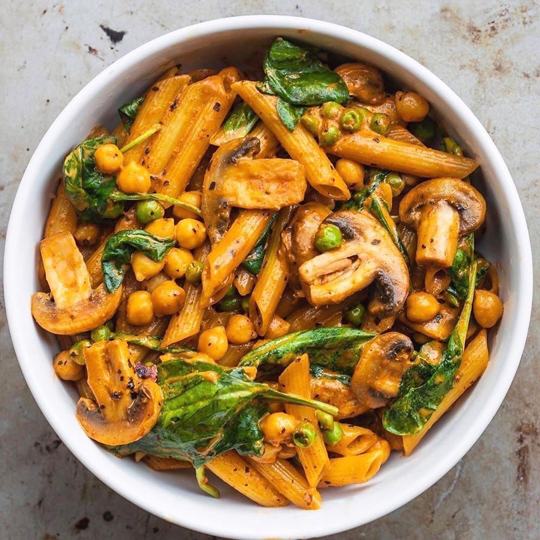 Vegan Mushroom Pasta Bowl