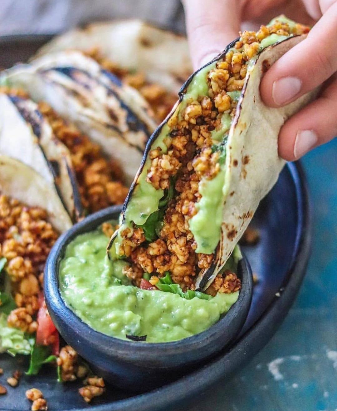 Spicy Mexican Tacos with Tempeh Filling