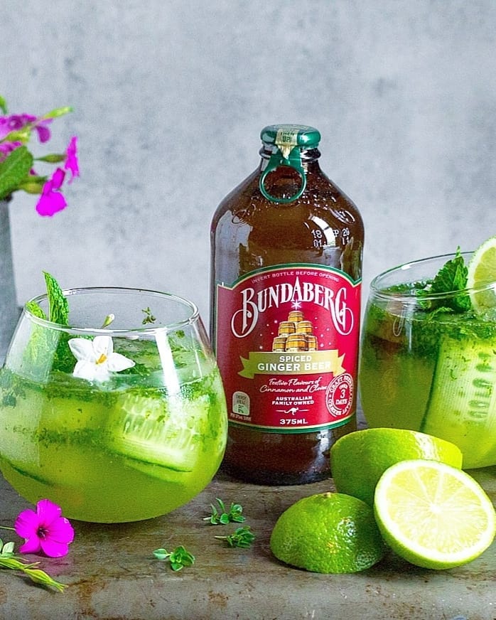 Refreshing Mint Cucumber Lemon Mocktail Drink