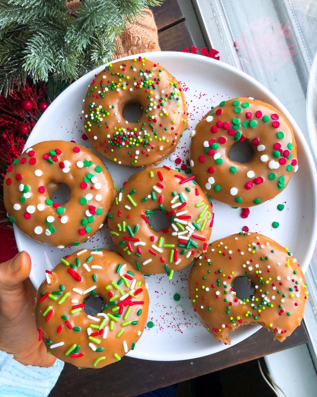 Paleo Gingerbread Donuts with Coconut Icing