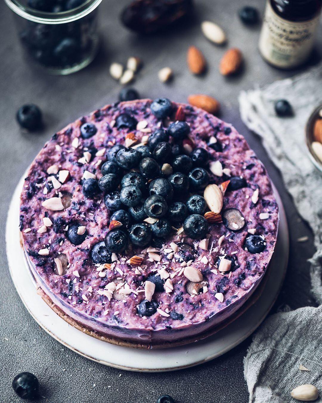 Healthy Vegan Blueberry Cake