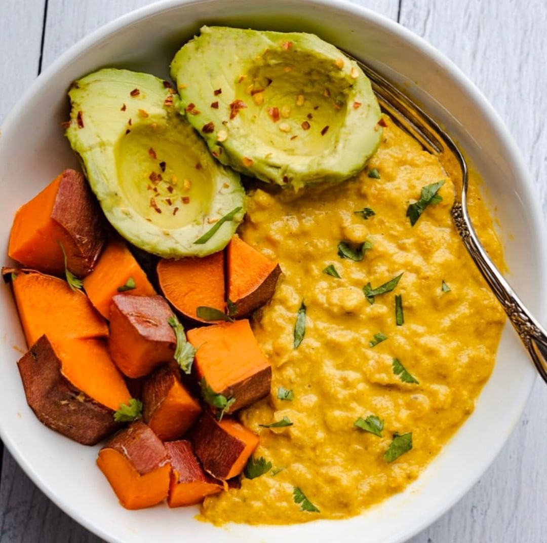 Vegan Red Lentil Curry Bowl