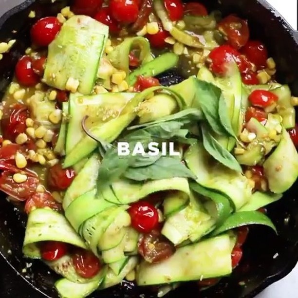 Pesto Zucchini Pappardelle Noodles