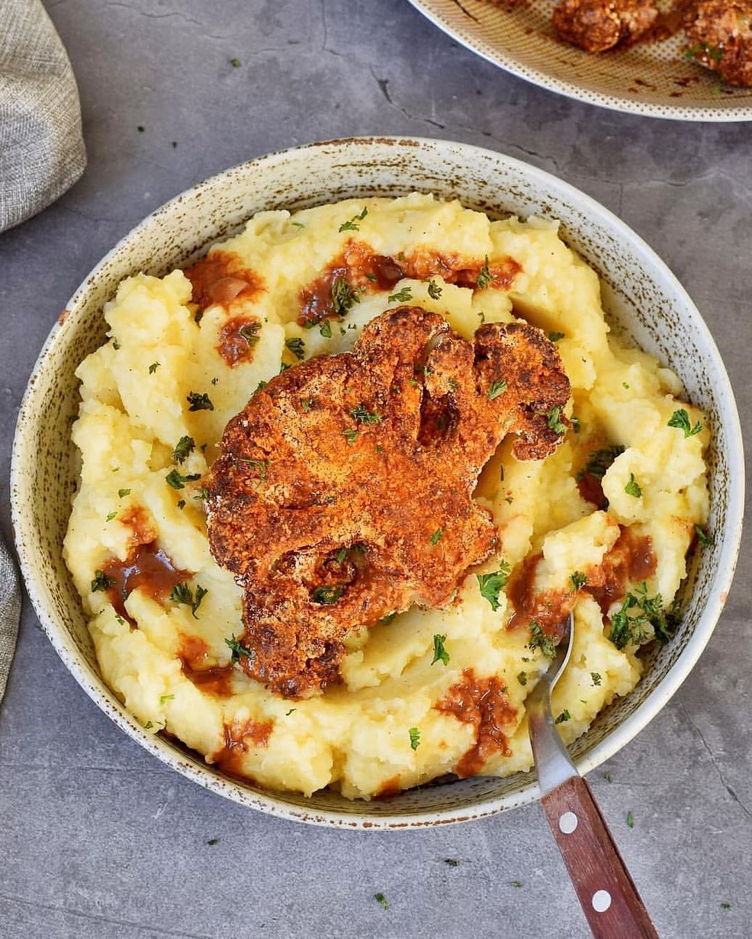 Mashed Potatoes and Roasted Cauliflower