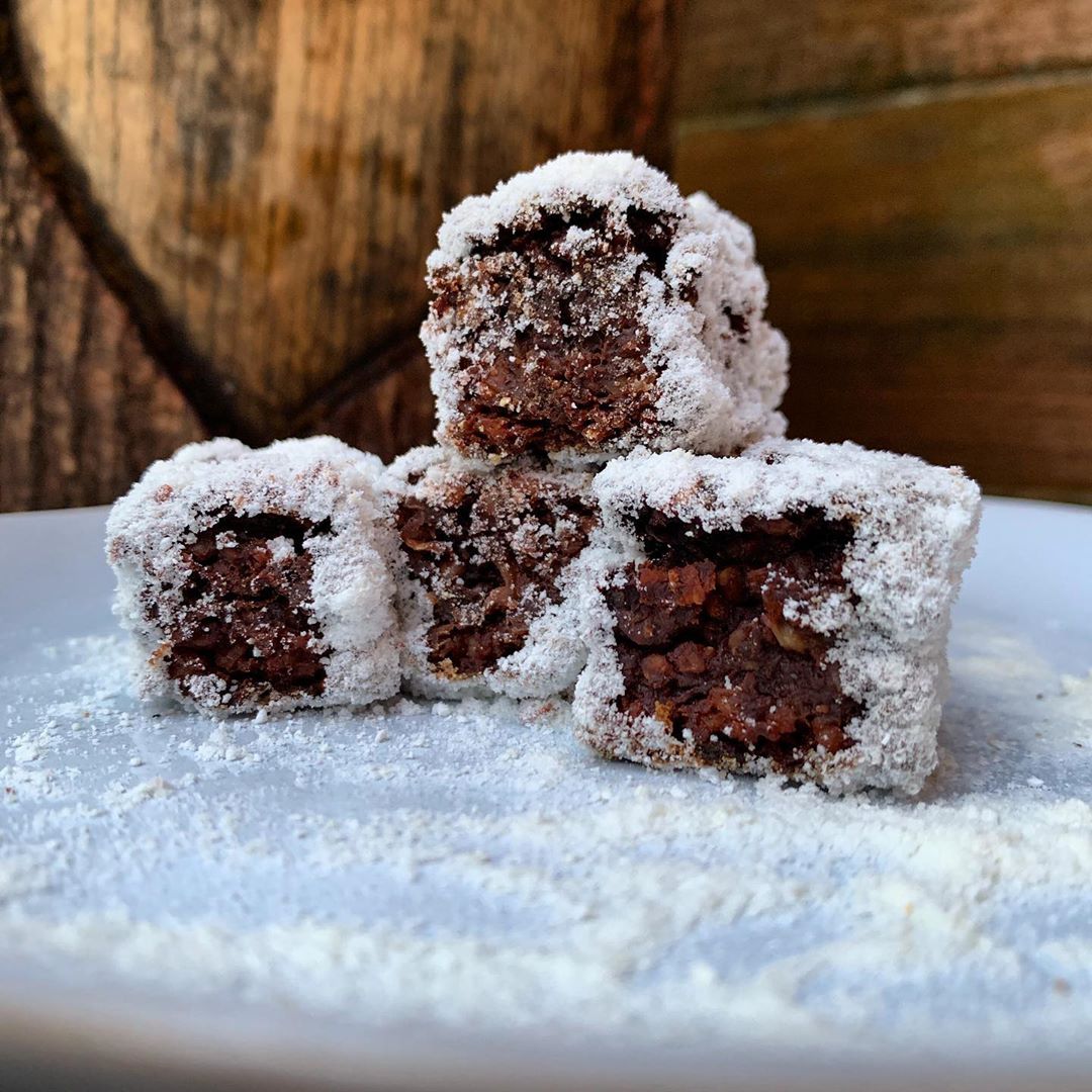 Snowy Beetroot Brownie Bites
