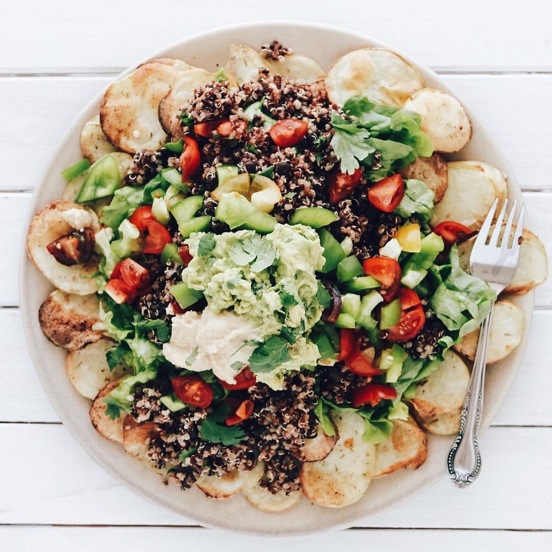 Crispy Baked Potatoes with Fresh Toppings