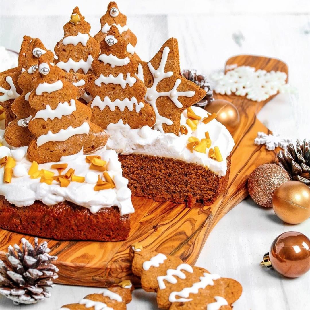 Plant-Based Gluten-Free Gingerbread Cake with Stars