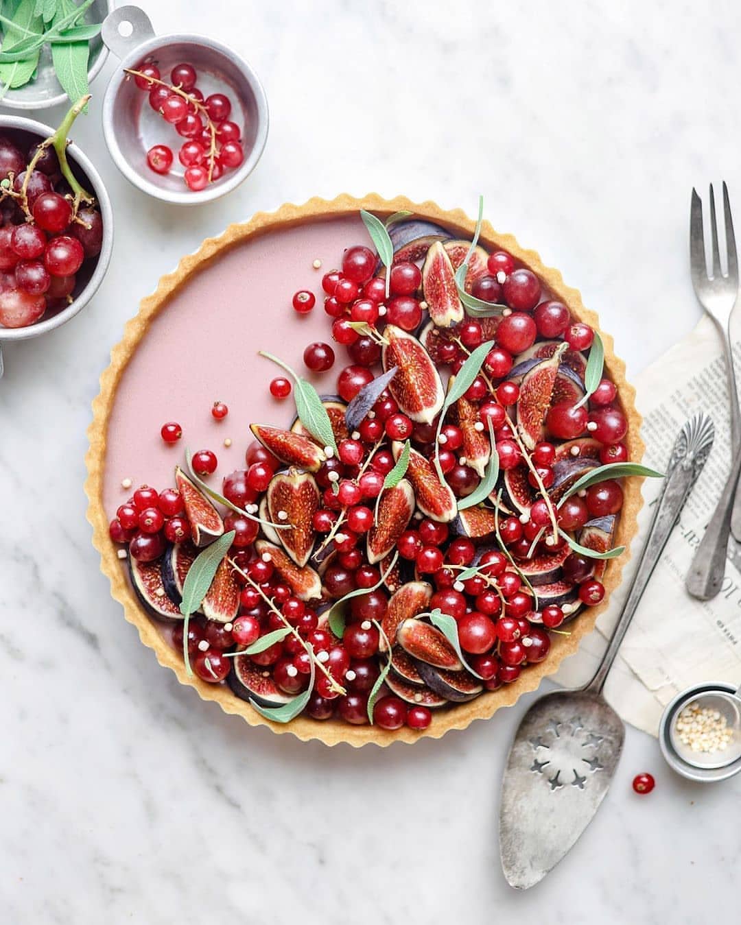 Grape Juice Tart with Figs