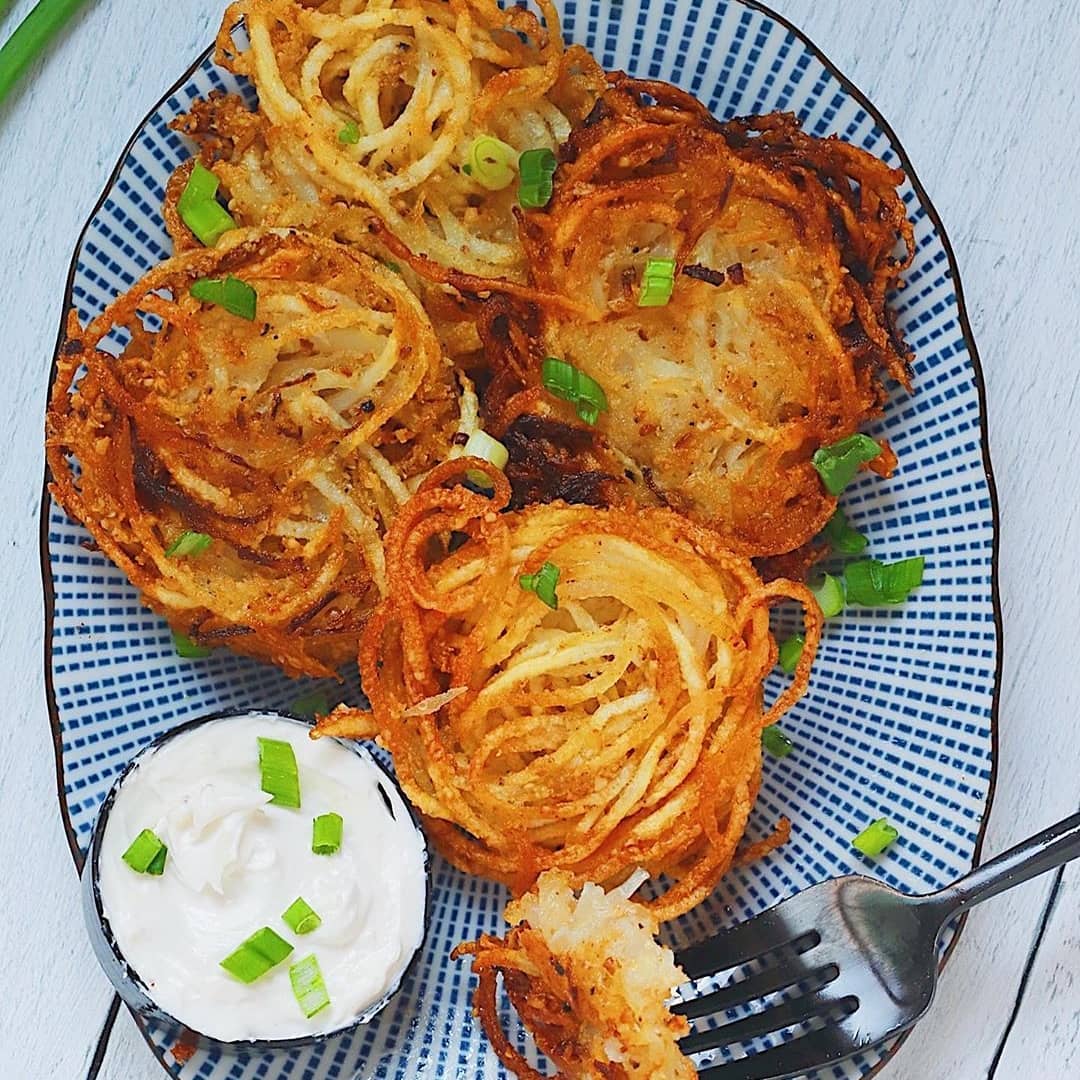 Spiralized Vegan Latkes