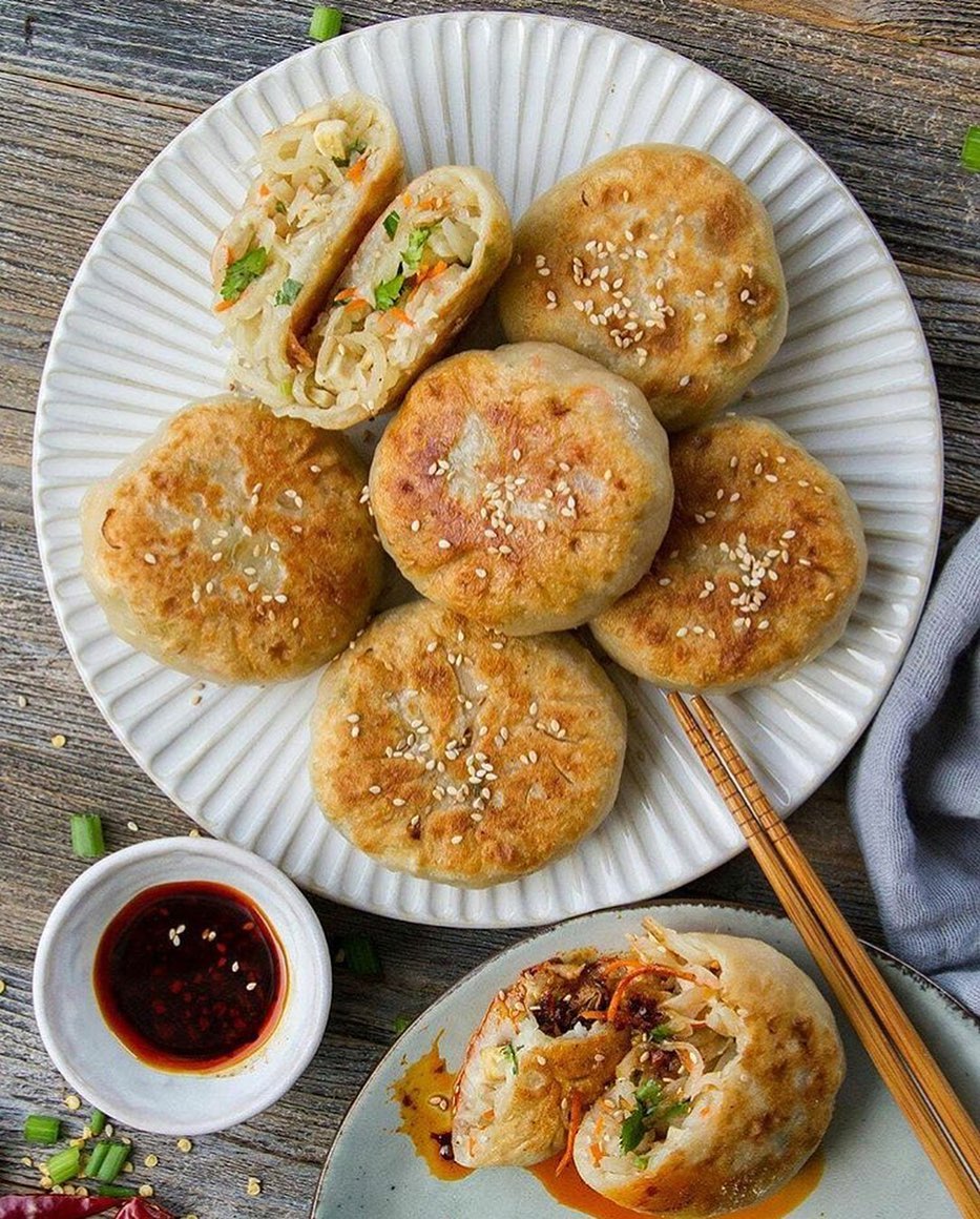 Vegan Pan-Fried Daikon Radish Buns
