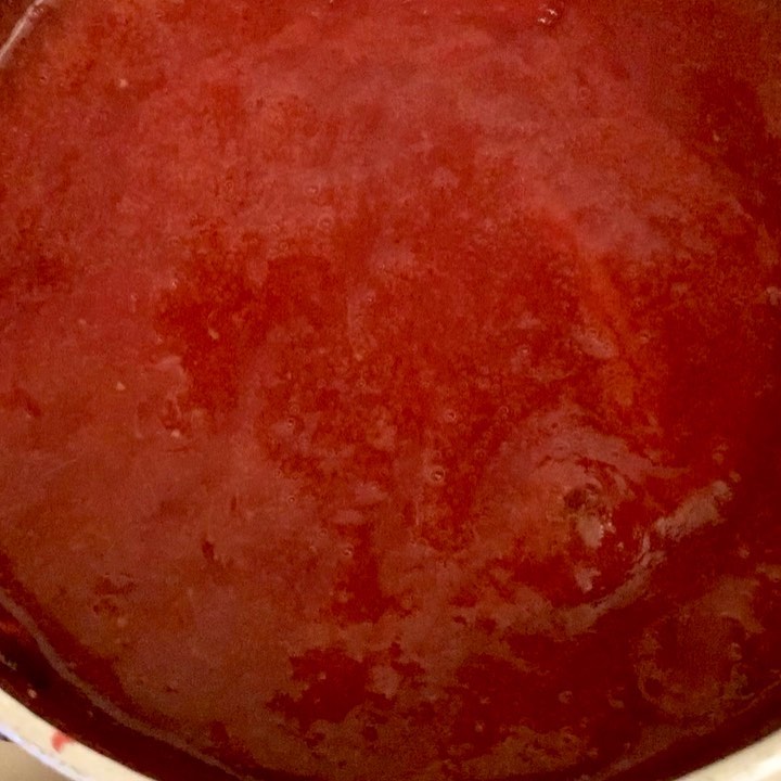 Homemade Strawberry Jam with Maple Syrup and Lemon