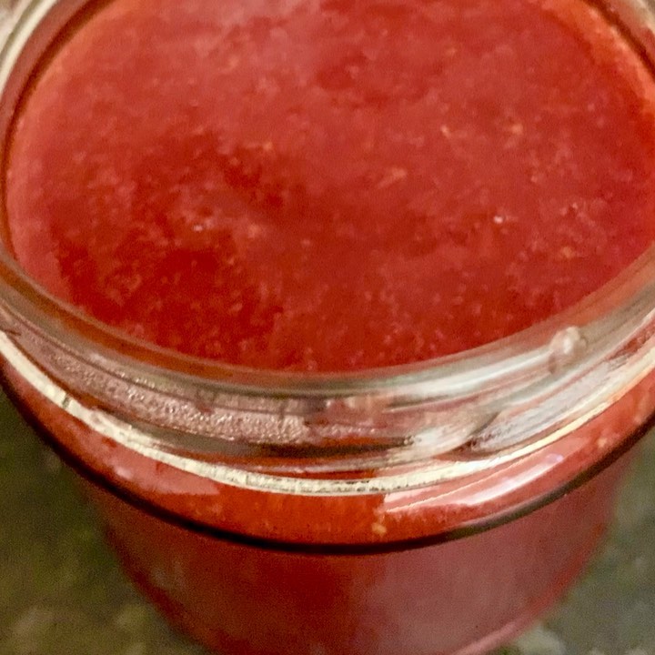 Homemade Strawberry Jam with Maple Syrup and Lemon
