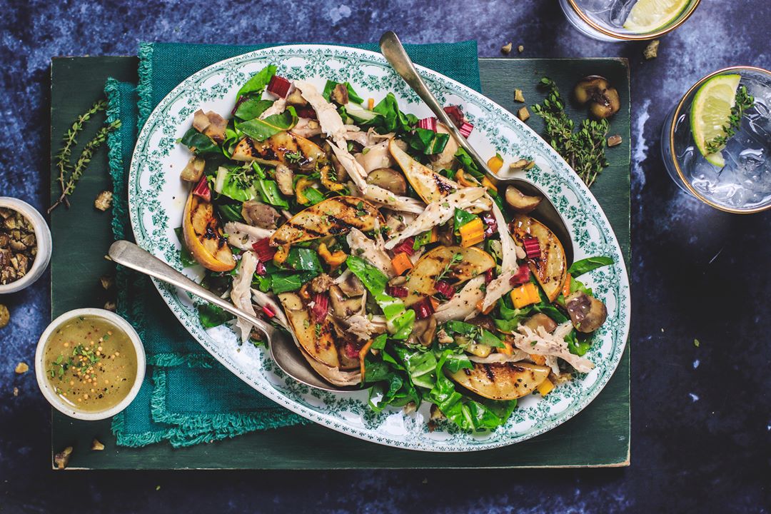 Pear and Chestnut Boxing Day Salad
