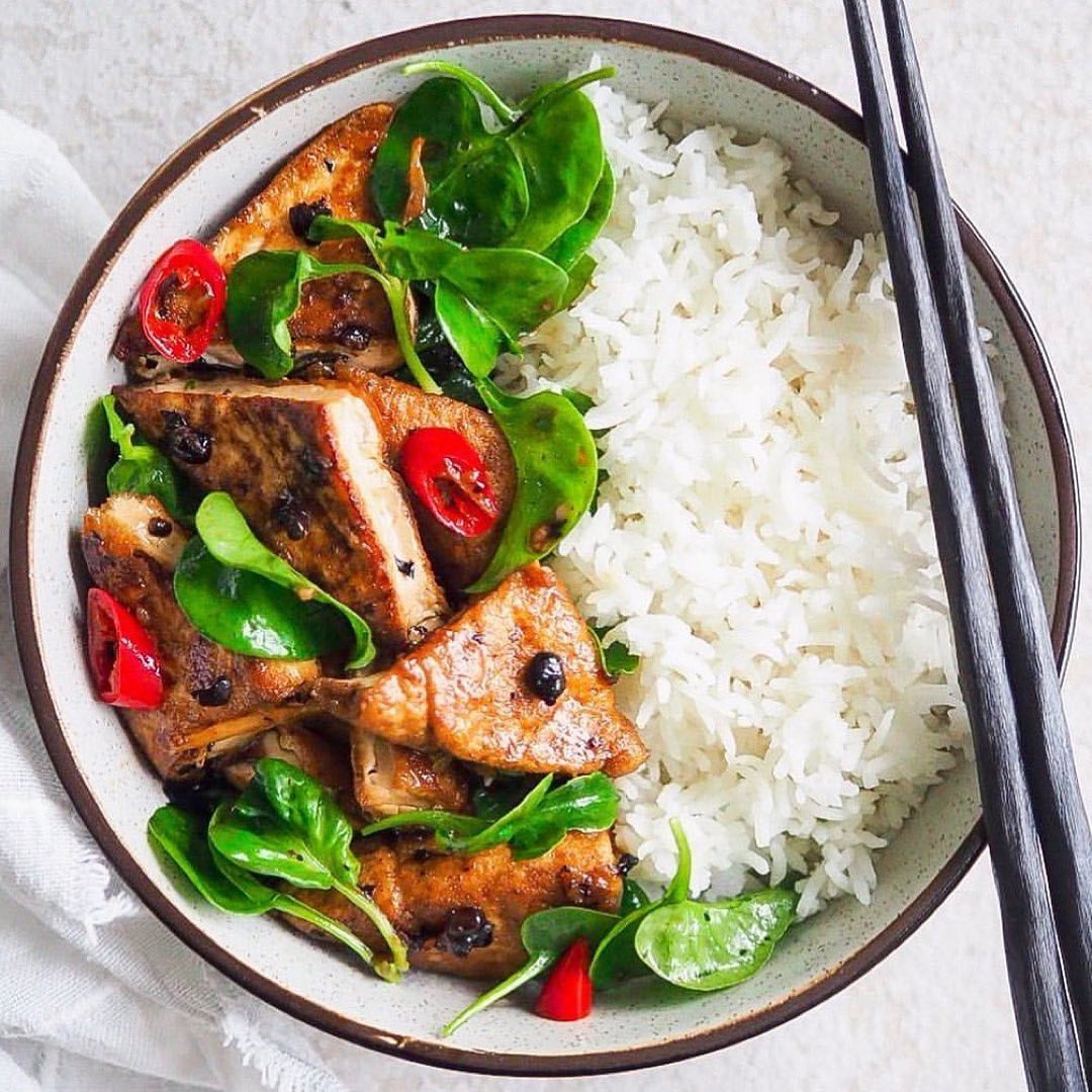 Tofu Spinach Bowl