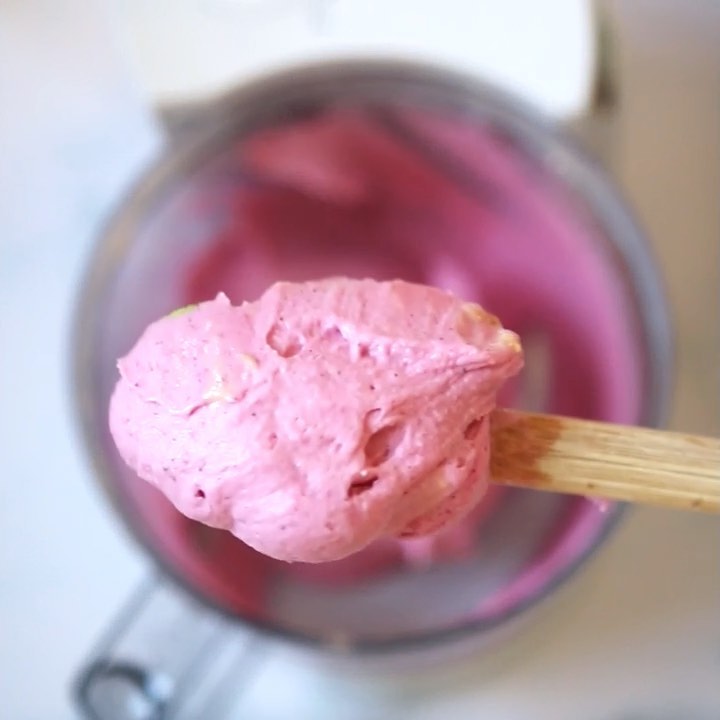 Pink Nice Cream with Banana and Mango