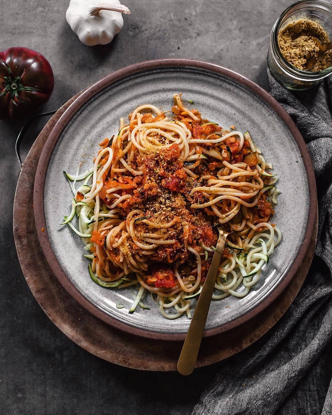 Easiest Lentil Bolognese Pasta Dish