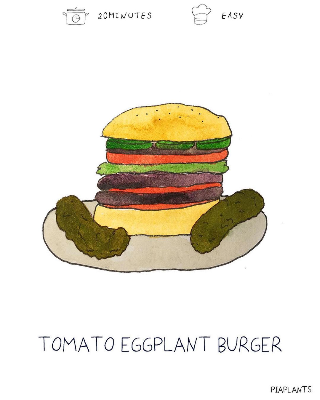 Tomato Eggplant Burger