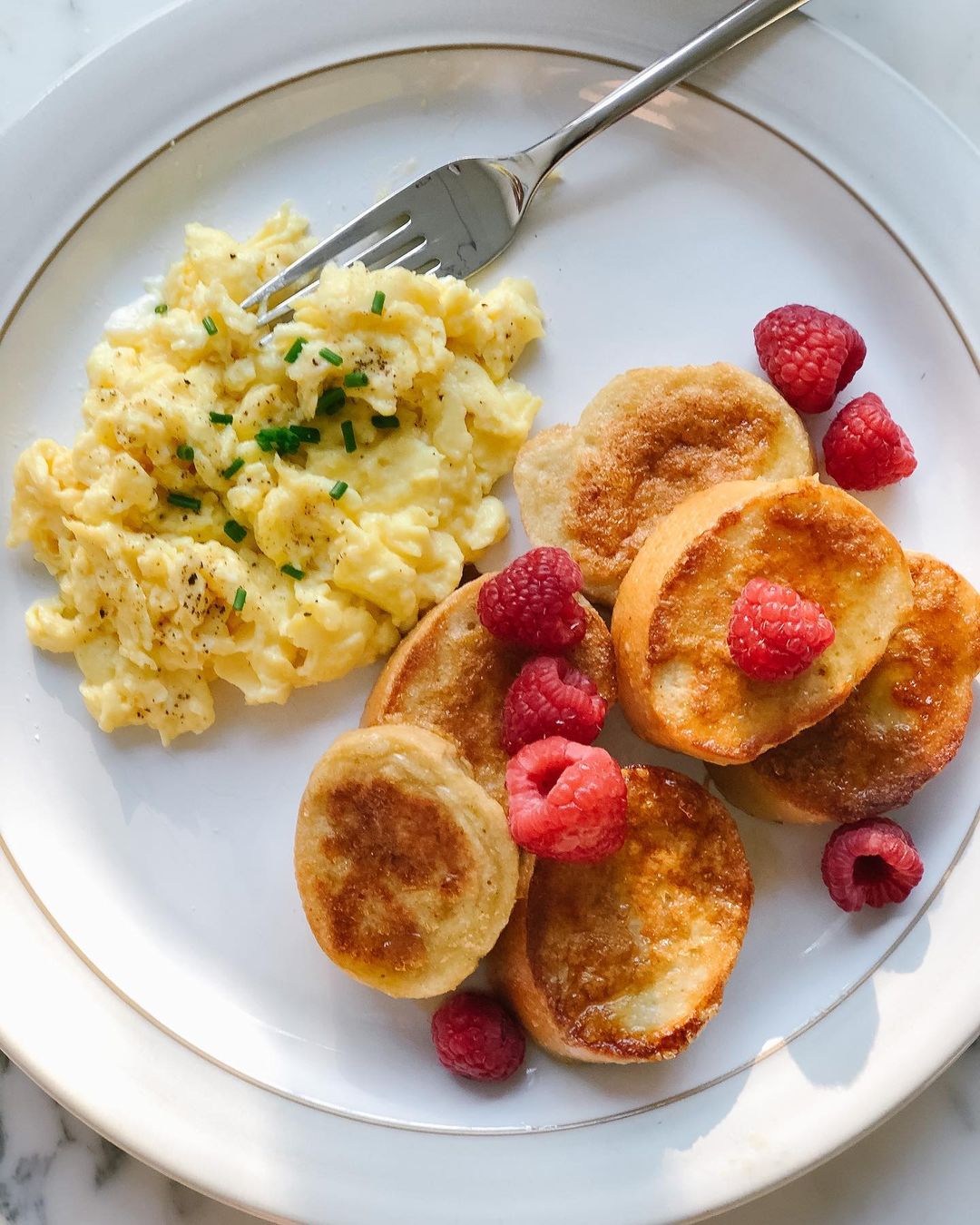 Savory Baguette French Toast with Creamy Scrambled Eggs