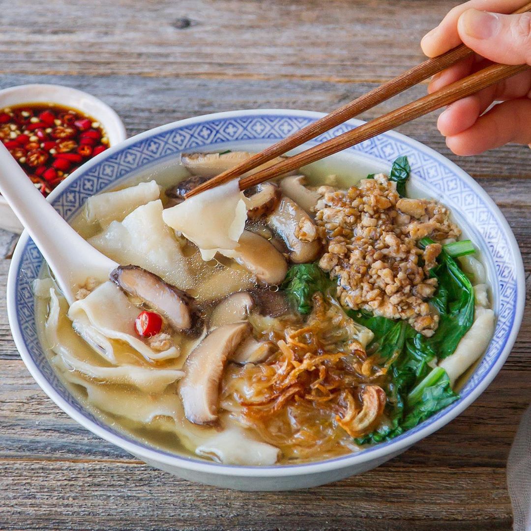 Handmade Mee Hoon Kuih Noodle Soup