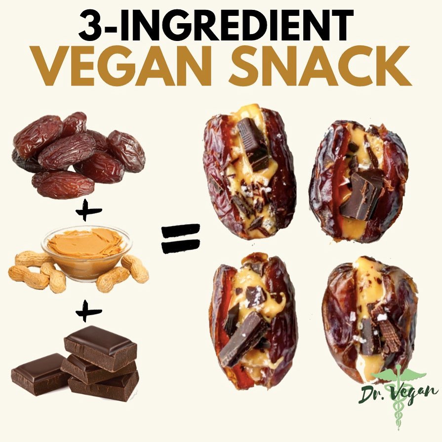 Stuffed Dates with Peanut Butter⁣