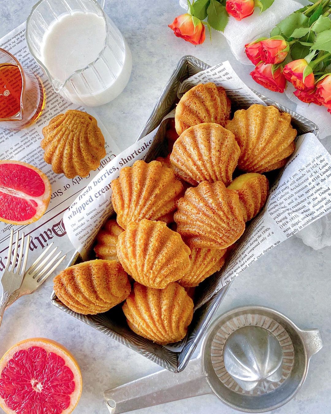 Special Citrusy Madeleines with Maple and Vanilla