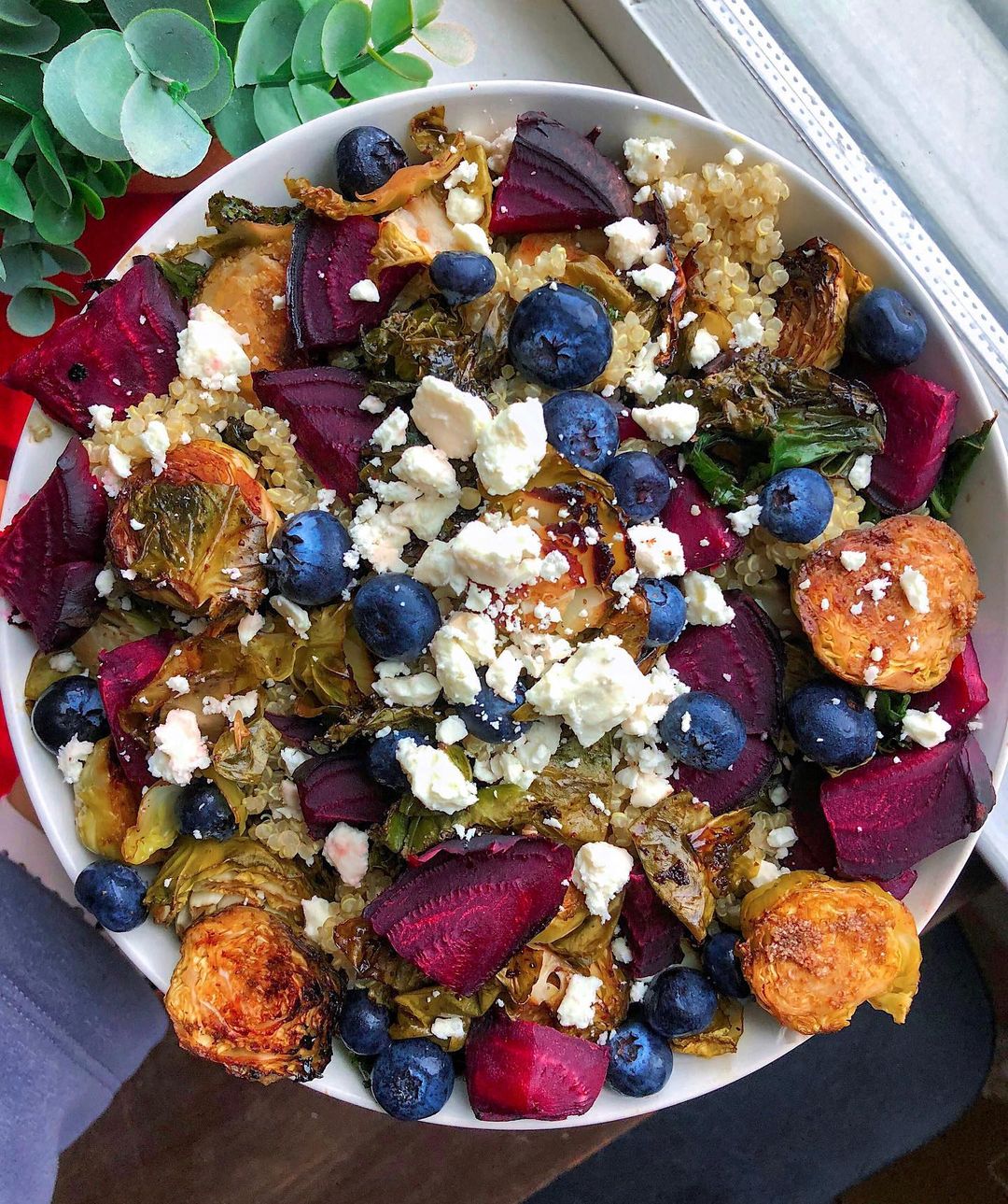 Winter Salad with Veggies, Quinoa and Feta