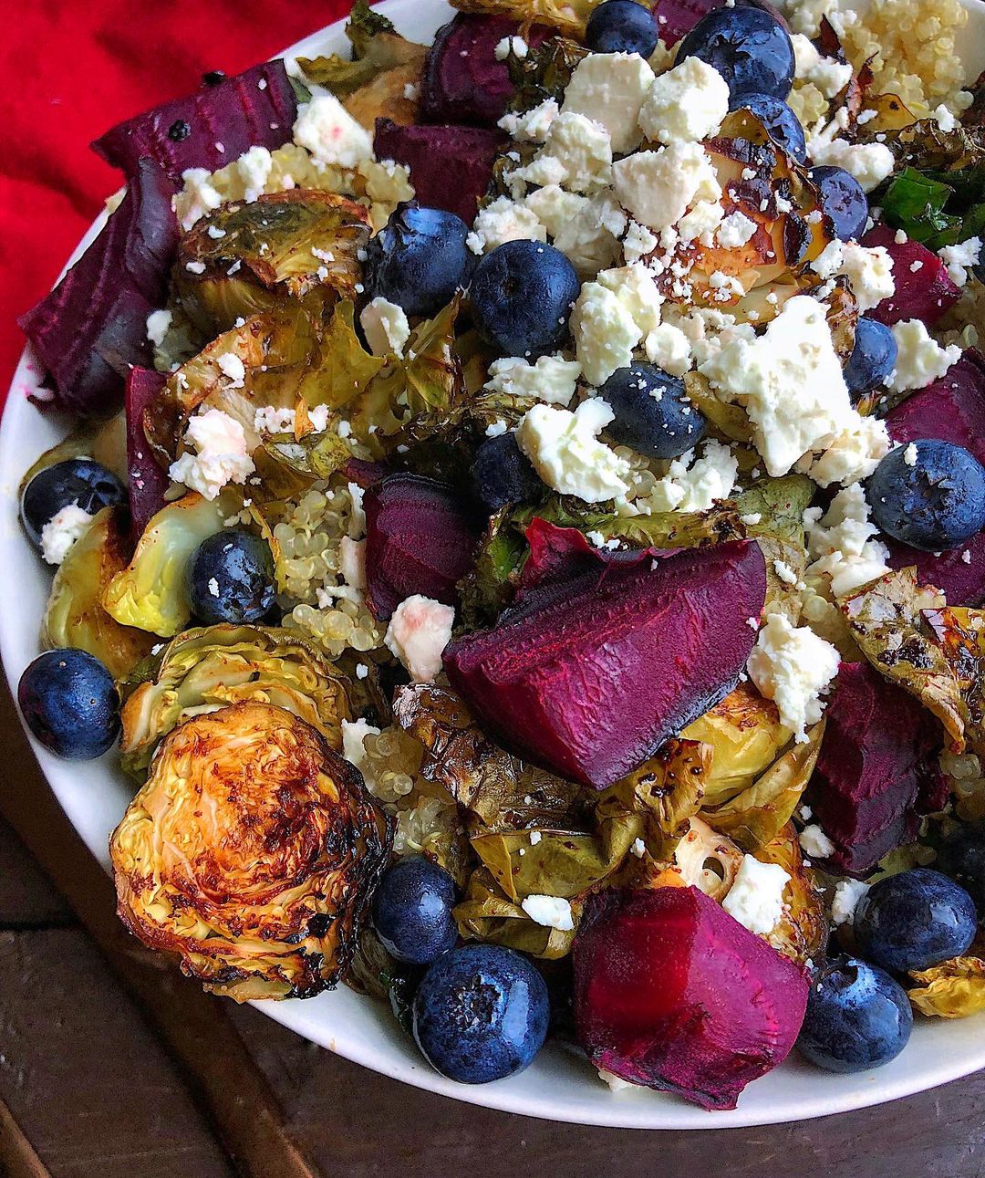 Winter Salad with Veggies, Quinoa and Feta