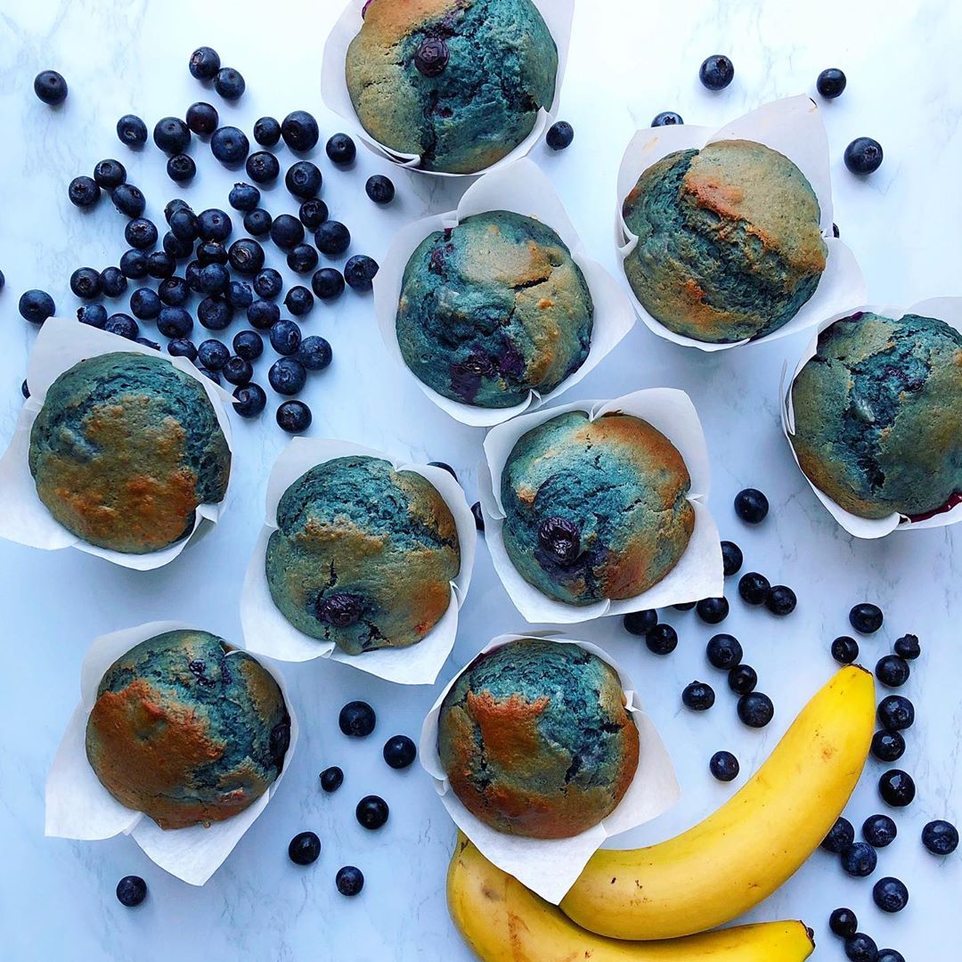 Blue Banana and Blueberry Muffins