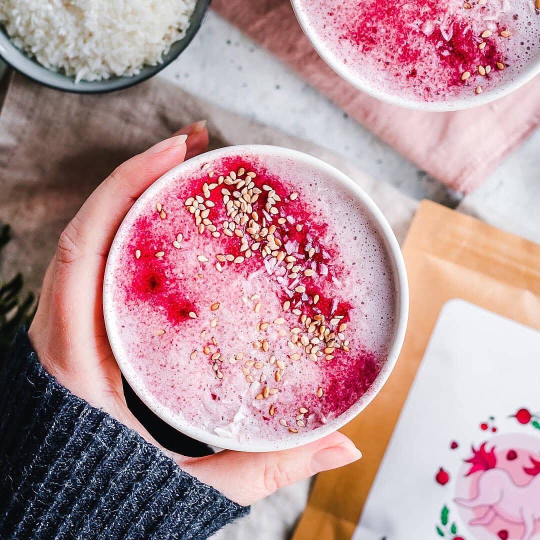 Antioxidant Pink Latte with Tahini