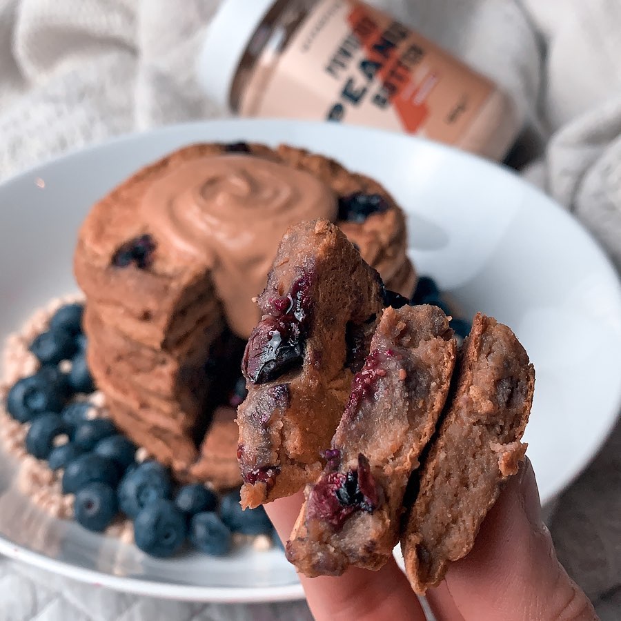 Fluffy Blueberry Pumpkin Pancakes