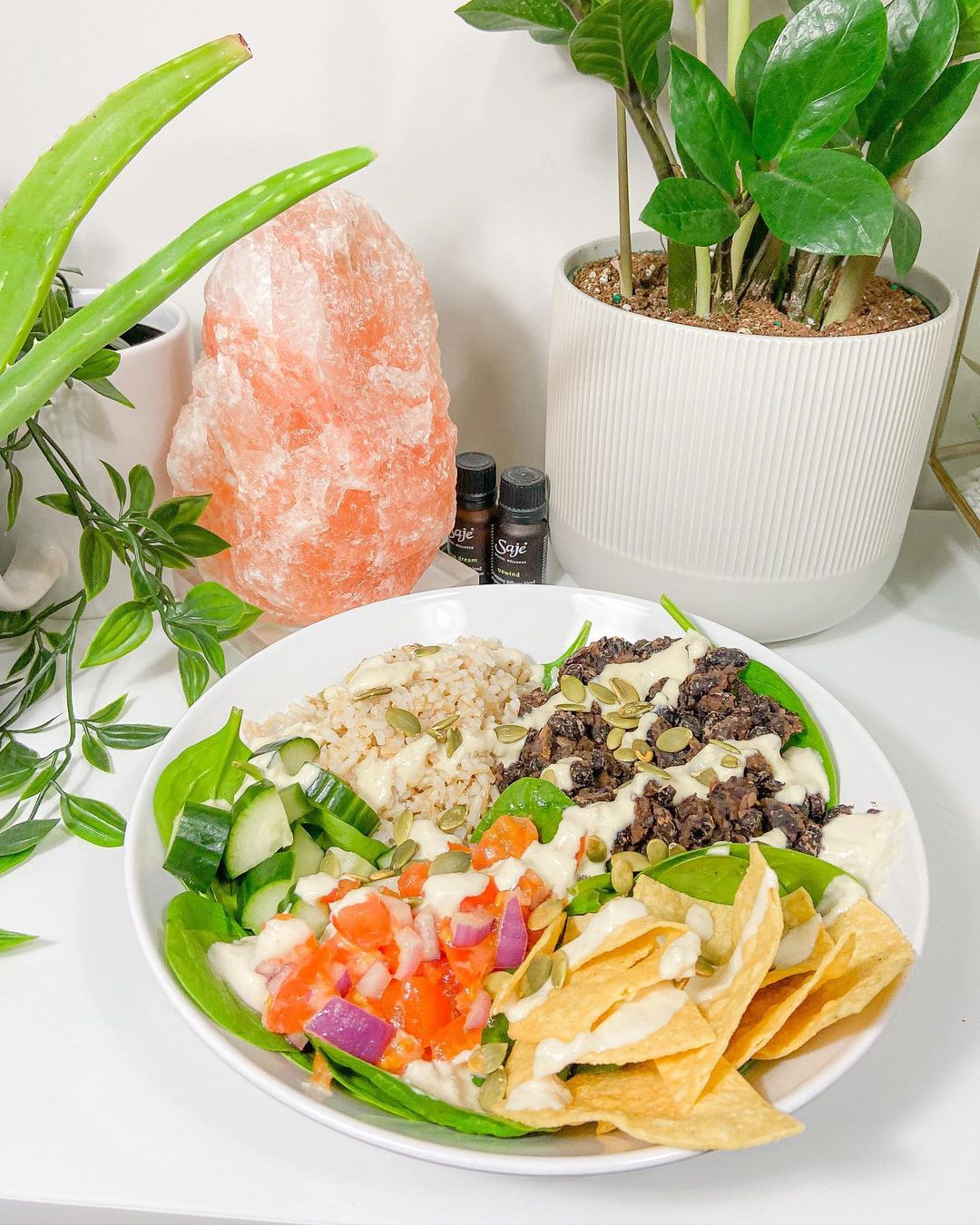Mexican Burrito Bowls with Cashew Crema