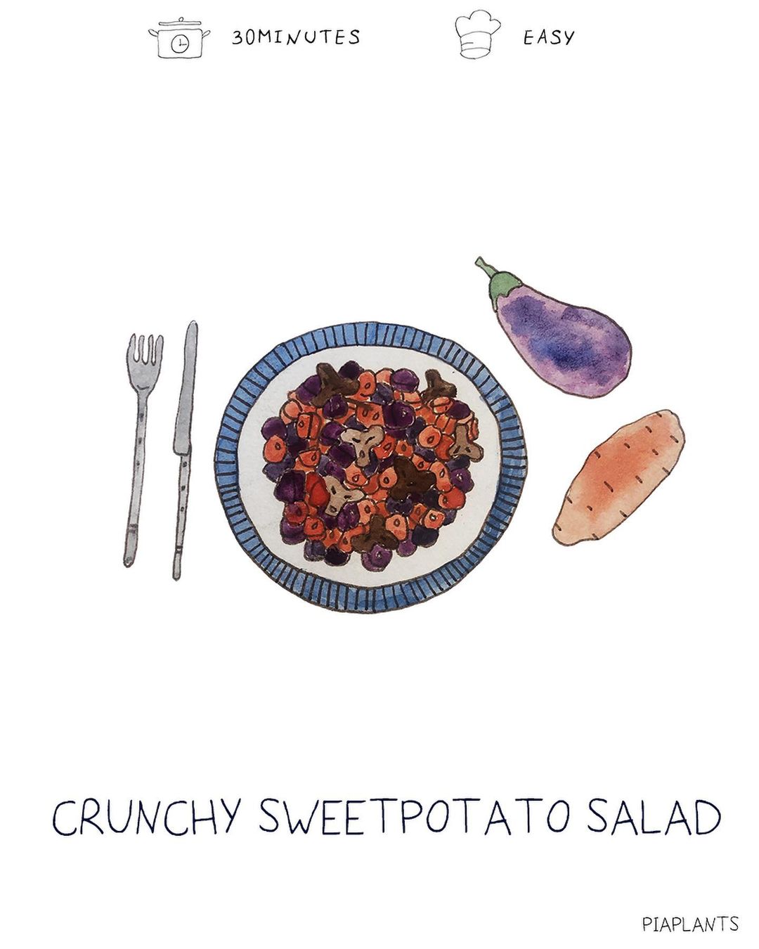 Crunchy sweet patato salad