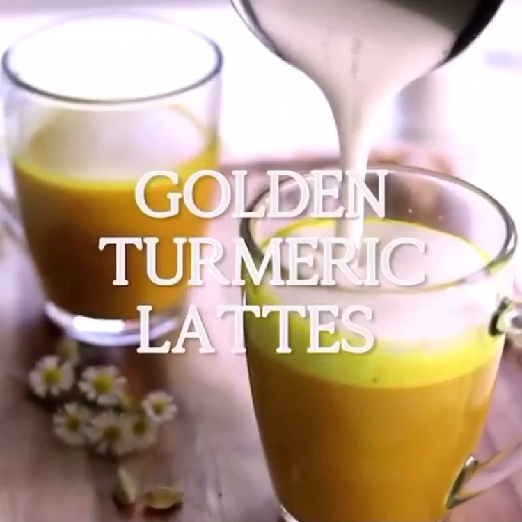 Golden Turmeric Lattes with Almond Milk