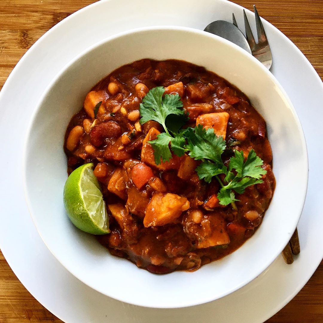 Sweet Potato and Mixed Bean Chilli