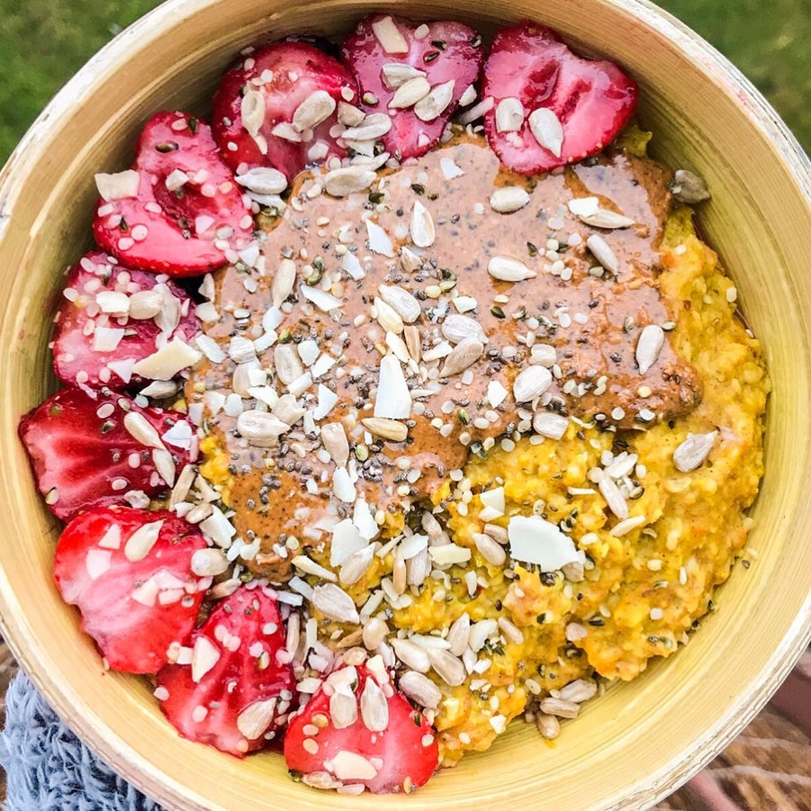 Vegan Persimmon Protein Oatmeal