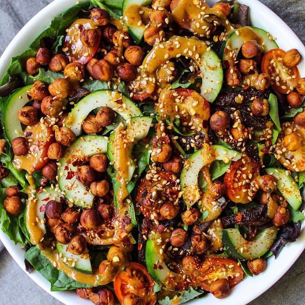 Salad Bowl with Miso Tahini Dressing