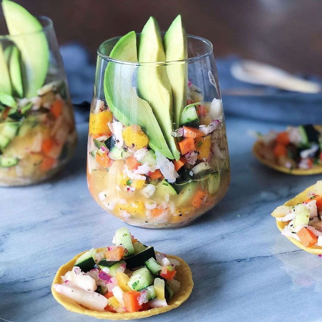 Meatless Mushroom Ceviche with Fresh Vegetables