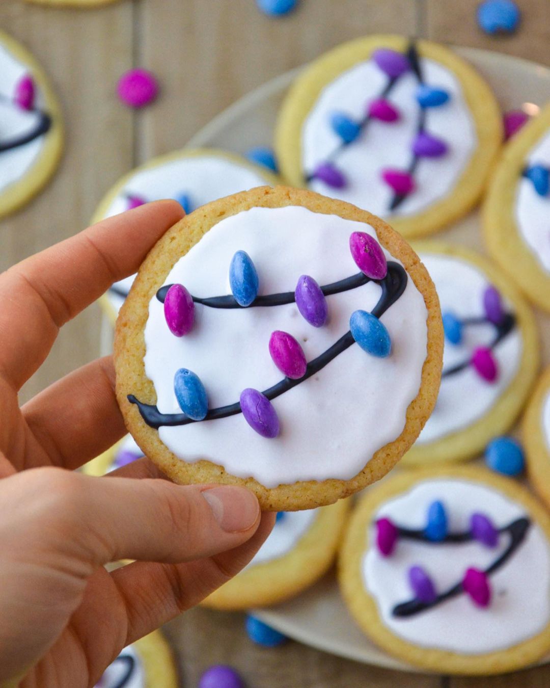 Vegan Sugar Cookies with Holiday Decorations